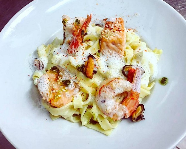 Restaurant-O-Petit-Pau---Pau---tagliatelles-gambas