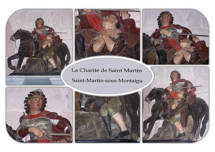 Statue de La Charité Saint Martin à St Martin-sous-Montaigu (71)