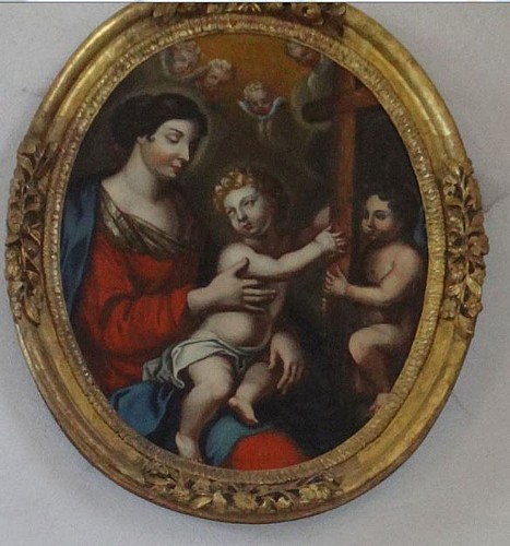 St Martin-sous-Montaigu Tableau la Vierge, l'Enfant Jésus et saint Jean Baptiste