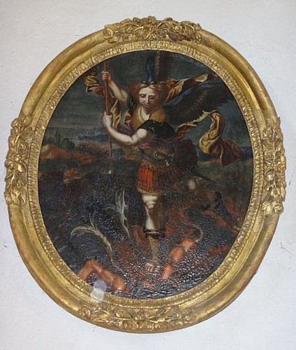 St Martin-sous-Montaigu Tableau St Michel terrassant le démon