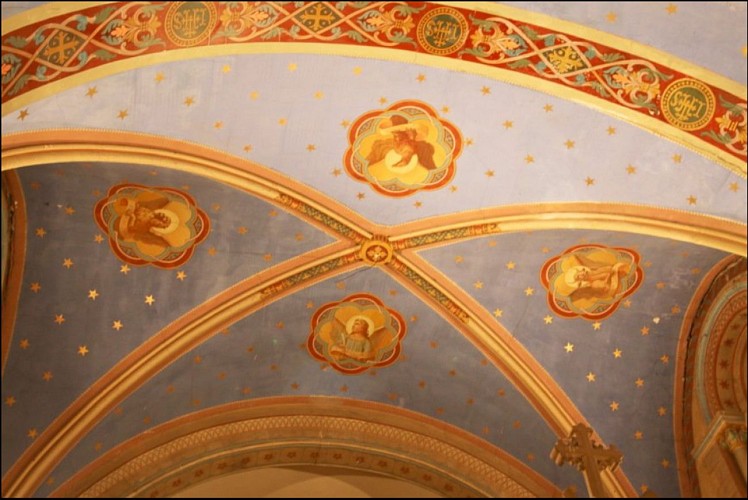 Peinture murale de l'abside du peintre Laurain