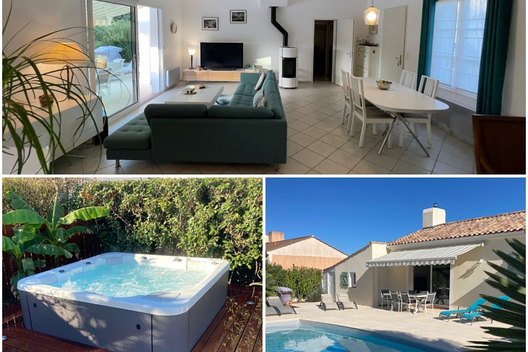 Comme chez vous, proche de l'océan et forêt. Piscine privée chauffée