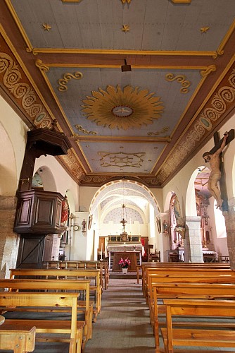 Eglise et son plafond remarquable