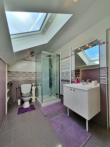 Salle de bains Blanche et Marron