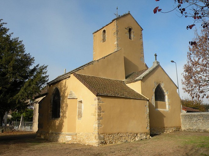 Chevet de l'église de Charrecey