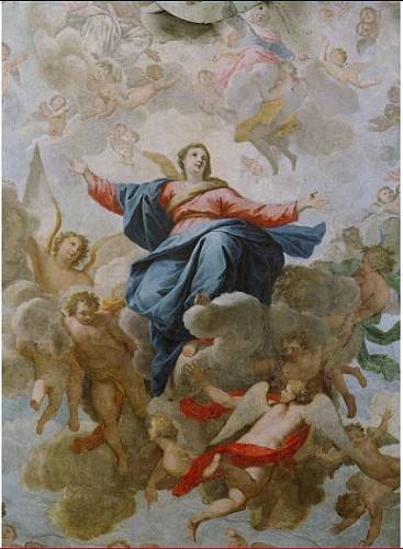 Peinture murale Assomption de la Vierge Allerey