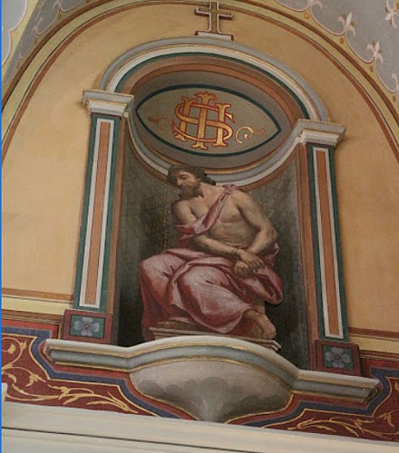 Peinture murale du Christ aux liens
