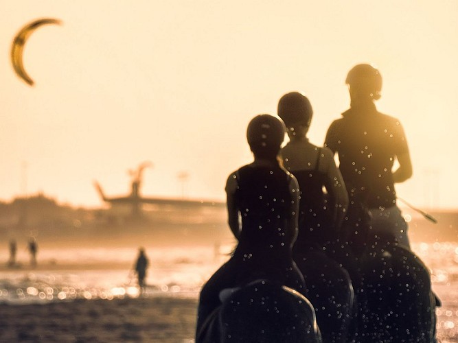 plage au coucher du soleil