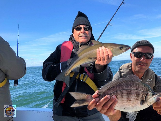 PÊCHE EN MER EN BATEAU OU DU BORD / PECHE A PIED avec un Guide de Pêche Diplômé d'Etat