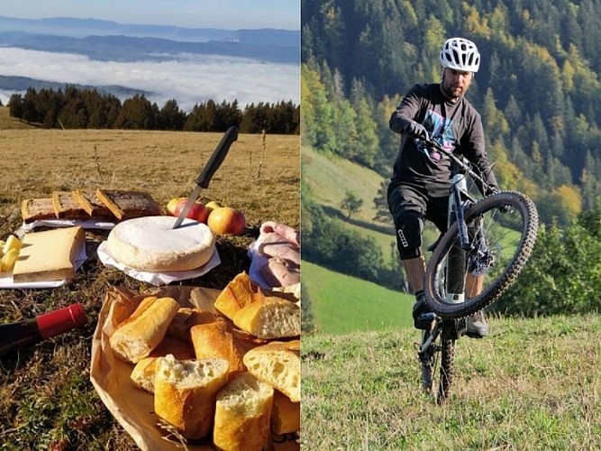 Evasion gourmande & sportive à la journée en VTT électrique : L'Aravageuse