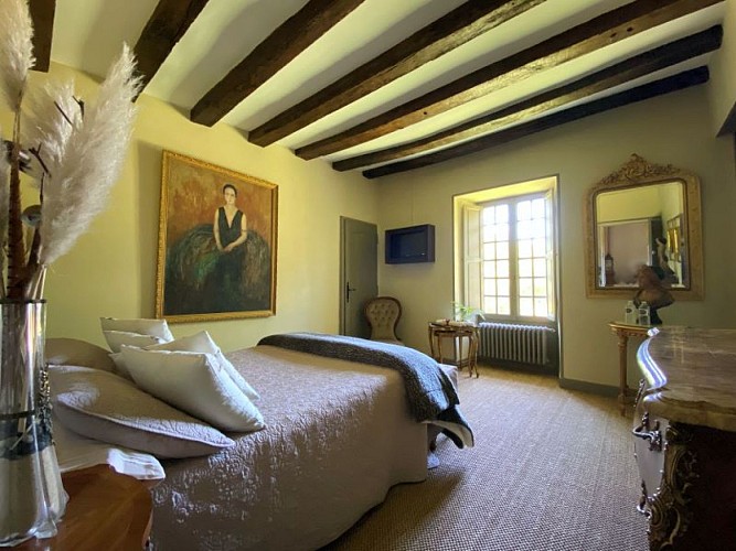 Château Sainte-Colombe : chambre Marie Antoinette