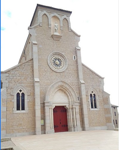 Façade église Saint-Martin-Belleroche XIXe