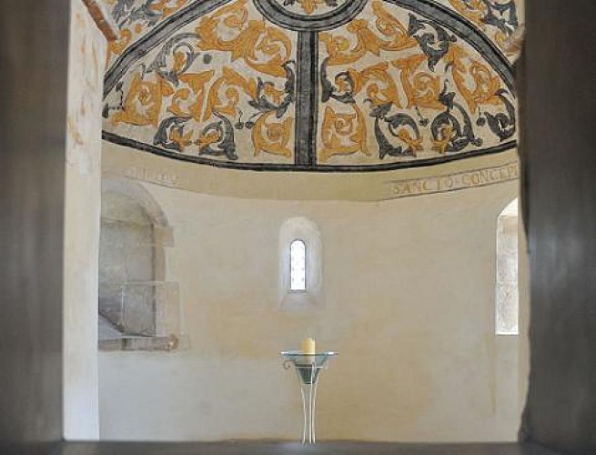 SAINT-MARTIN-BELLE-ROCHE peinture murale du choeur