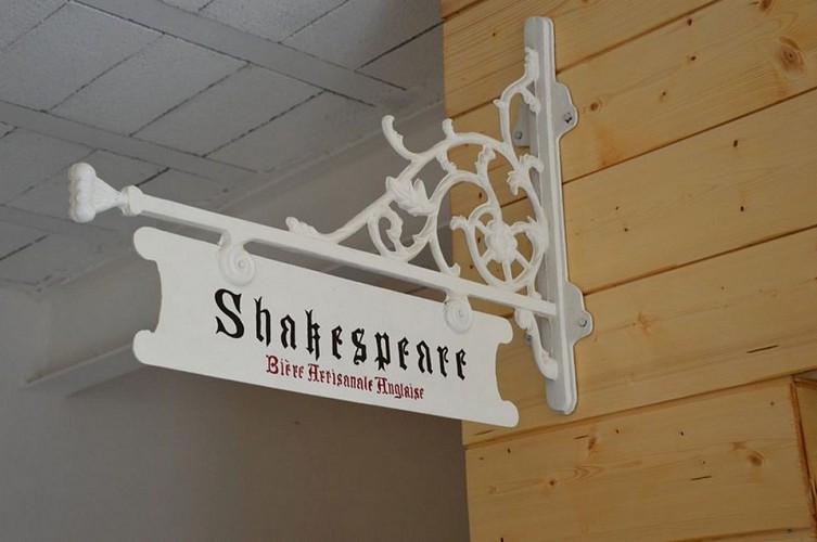 Bières artisanales Shakespeare - Pancarte