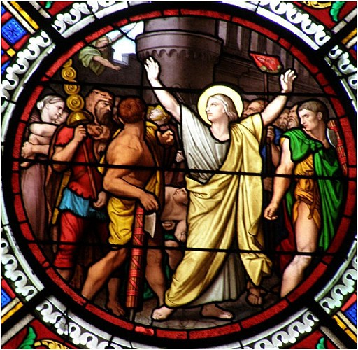 Vitrail Saint-Symphorien de Barrelon XIXe cathédrale St Vincent de Mâcon