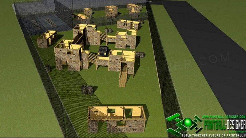 Paintball Berdery - Lescar - plan du site