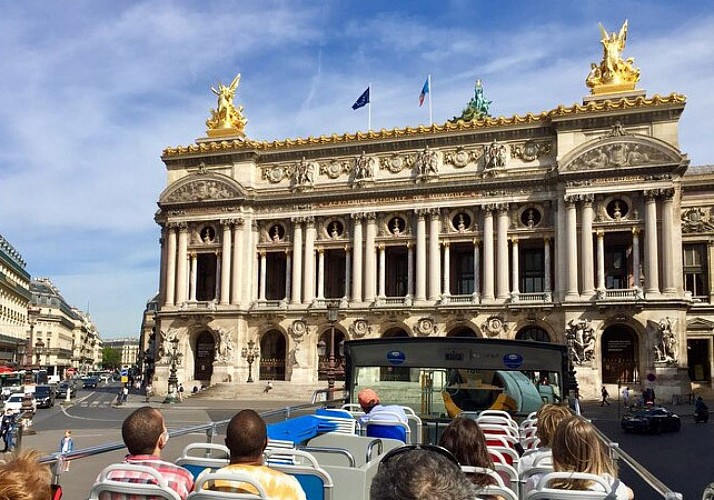 Paris city tour by panoramic bus - Multiple stops - 1, 2 or 3-day Pass + Cruise on the Seine