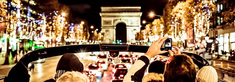 Tour de Paris en bus panoramique autour du thème des illuminations de Noël