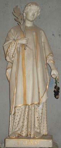 Bissy-sous-Uxelles statue de Saint-Laurent, saint patron de l'église