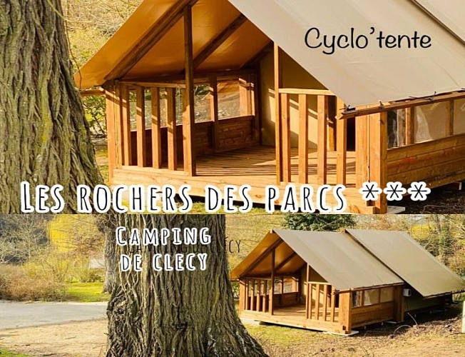 Cyclo'tentes au Camping des Rochers des Parcs