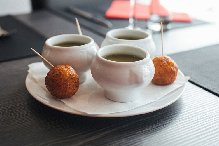 Soep in het restaurant Le Mistral in Philippeville