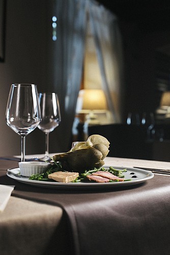 Dish at La Bonne Auberge restaurant in Viroinval