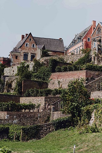 Medieval city and hanging gardens of Thuin