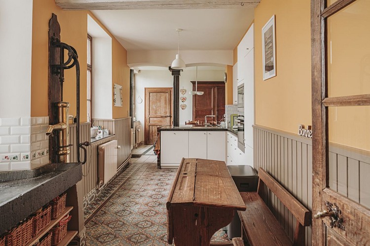 Kitchen at gîte le Bon Temps