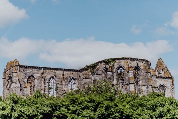 Site of Aulne abbey in Thuin