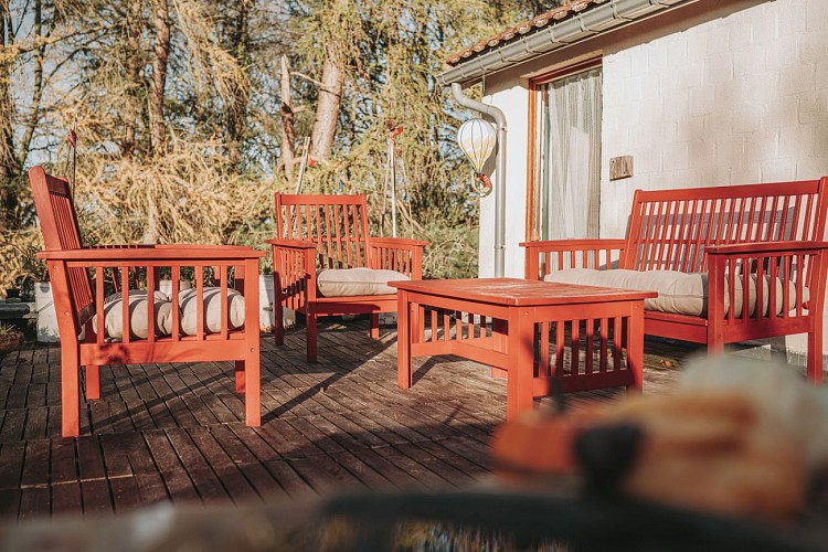 Garten in Gîte Marie Groëtte in Sivry-Rance