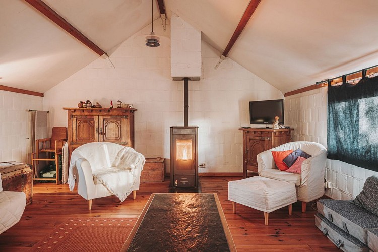 Living room at Gîte Marie Groëtte in Sivry-Rance