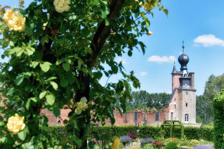 Havré - roseraie &amp; vue sur le château (5)