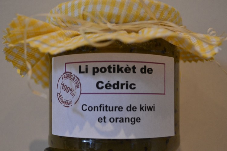 Li potikèt de Cédric - Herstal - confiture kiwi-orange