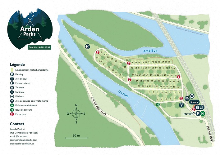 Map Arden Parks Comblain-au-Pont