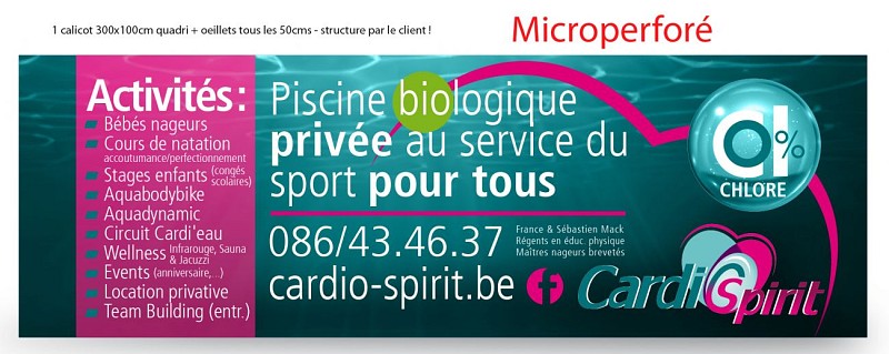 Piscine CARDI-O-SPIRIT - Aywaille - Calicot structure