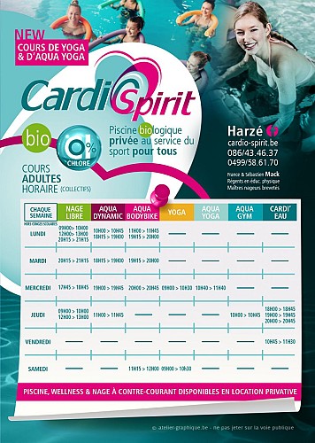 Piscine CARDI-O-SPIRIT - Aywaille - Horaires activités Adultes