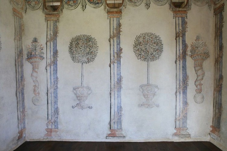 Salle à manger d'été - décors peints d'orangerie_2