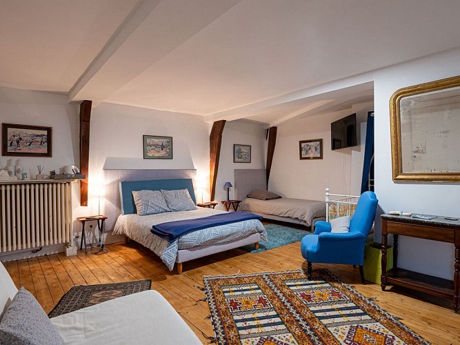 Le Manoir des Bréholles - Goustranville - Chambre double le Grenier