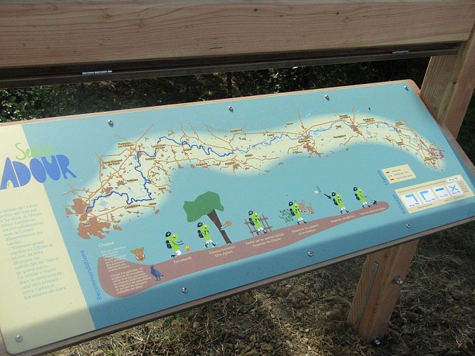Sentier de l'Adour - Panneau - signalétique
