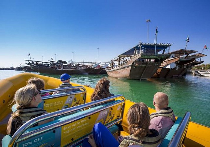 Croisière en Zodiac Yellow Boats à Abu Dhabi - Circuit Corniche et île Maya (1h40)