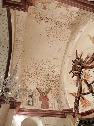 Eglise de Larbey - Peinture de la voûte - Paradis