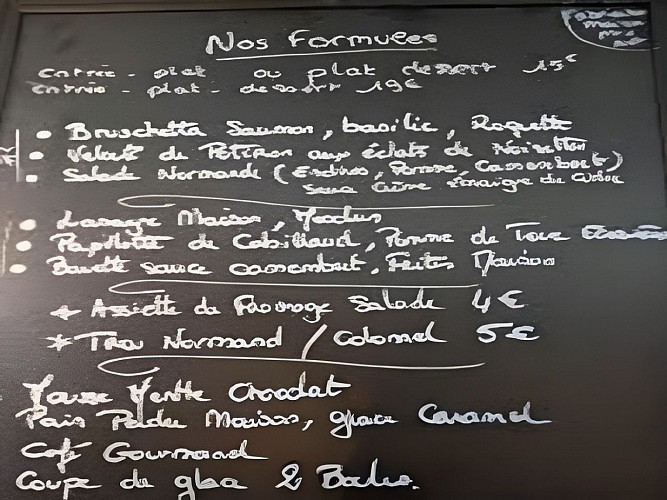 Menus à la carte