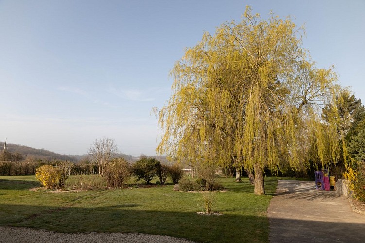 Garten von gîte Vél'Eau d'Heure in Beaumont