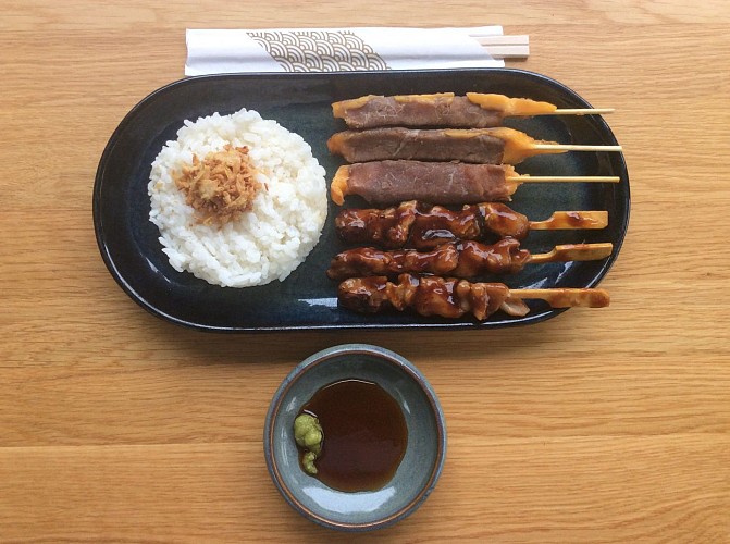 Assiette brochette Yakitori