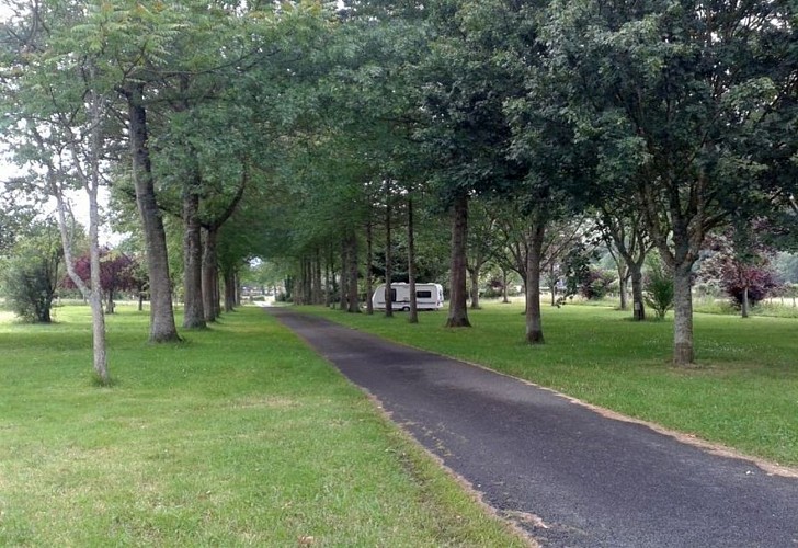 Camping-La-Paix-des-Champs-allée-principale-st jean le vieux