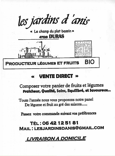 Les jardins d'anis prod.