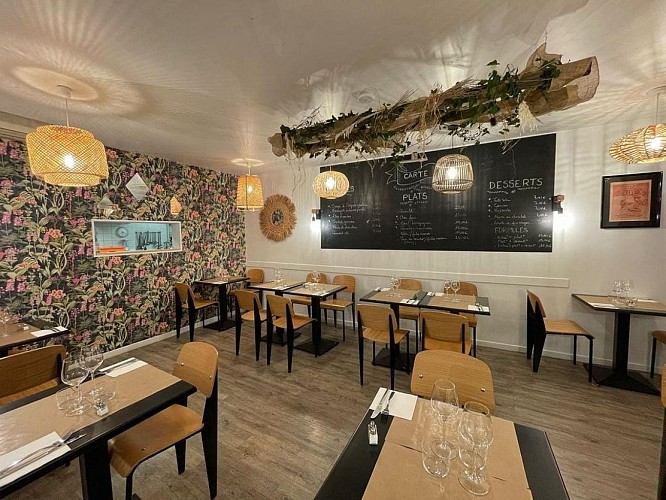 Pieds sous la table-salle