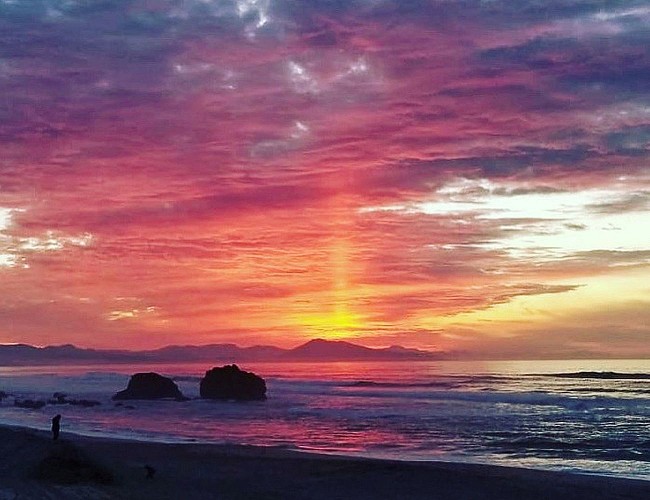 Milady Beach Biarritz coucher de soleil