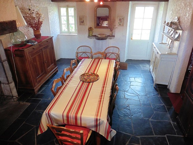 Le moulin Eygun à Lhers - salle à manger