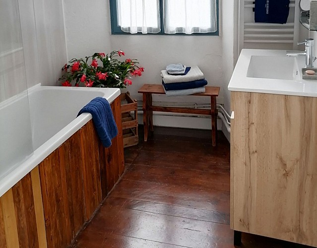 Le Grand Houx - Chambre pyrénées - salle de bains1